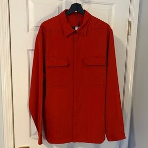 Rick Owens “Larry” Cardinal Red Work Shirt